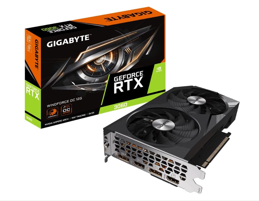 chollo Tarjeta Gráfica Gigabyte RTX 3060 Windforce OC 12Gb