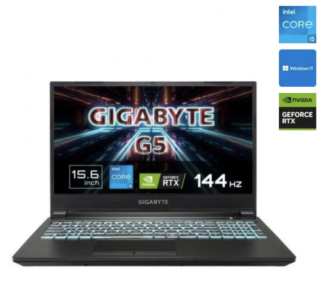 chollo Portátil Gigabyte G5 KD-52ES123SO Intel Core i5-11400H/16GB/512GB SSD/RTX 3060/15.6