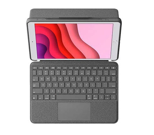 chollo Logitech Combo Touch Funda con teclado iPad (7ª/8ª/9ª gen.) gris 