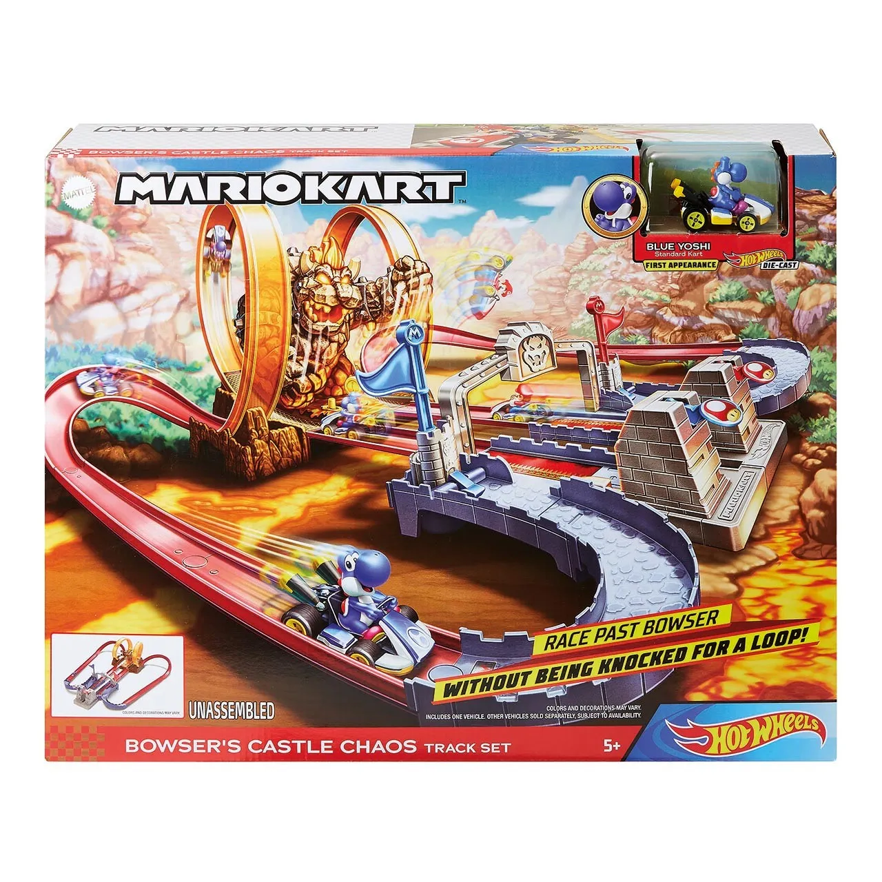 chollo Hot Wheels. Pista Castillo de Bowser Mario Kart.