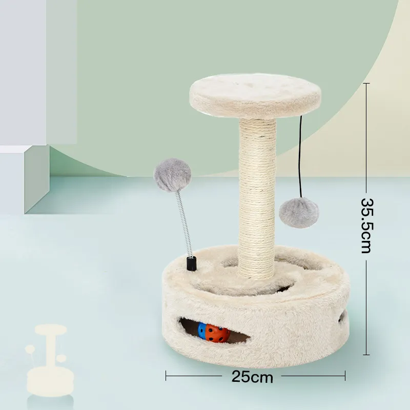 chollo HOOPET-árbol rascador para gatos, hamaca para trepar, Marco con cepillo para el pelo, Cactus, cuerda de Sisal