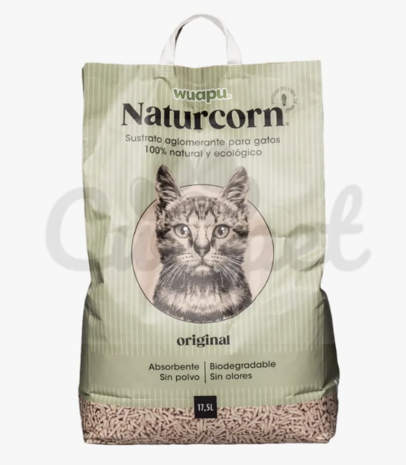 chollo WUAPU – Arena para Gatos Naturcorn (Formato 17,5 L)