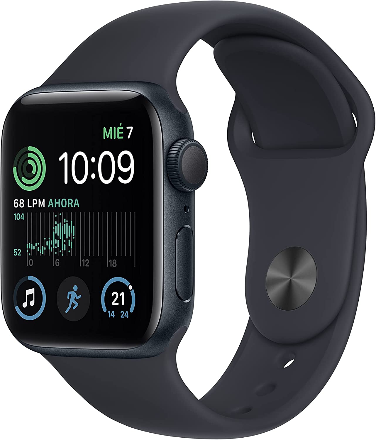 chollo Apple Watch SE de 2ª generación (GPS, 40mm) Reloj Inteligente con Caja de Aluminio en Color Medianoche