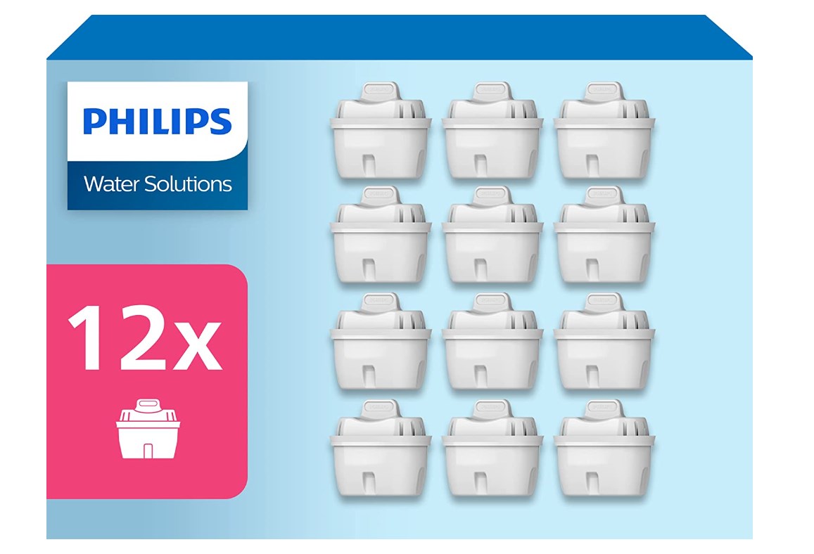 chollo Philips Water Cartuchos de filtro de agua de repuesto, pack de 12 filtros