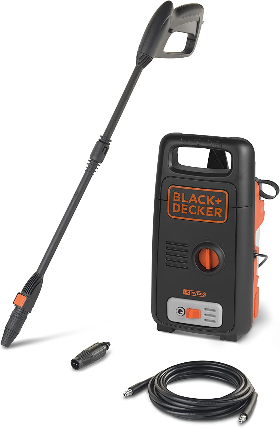 chollo BLACK+DECKER Hidrolimpiadora de Alta Presión BXPW1300E,Base (1300 W, 100 Bar, 390 l/h)