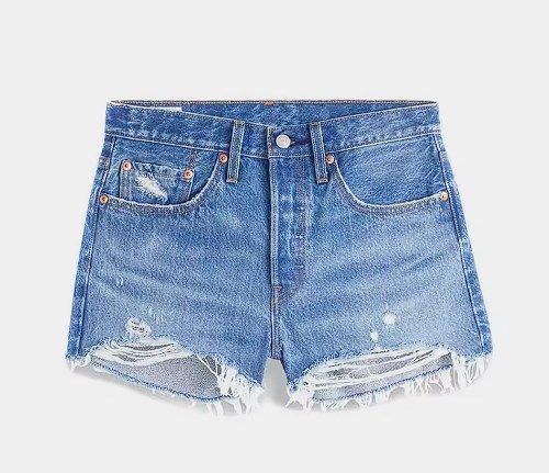 chollo Short Vaquero Levis 501 Original Blanco para Mujer (en azul o blanco)