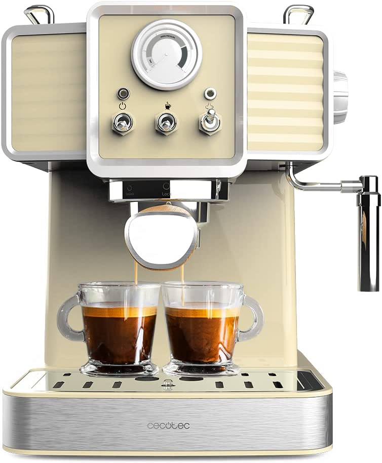 chollo Cecotec Cafetera Express Power Espresso 20 Tradizionale Light Yellow.