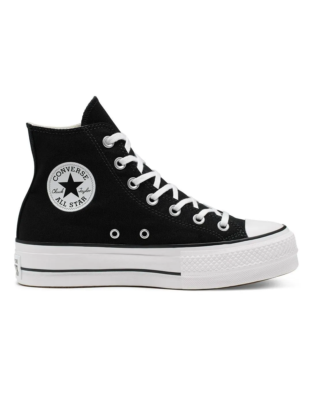 chollo Zapatillas Converse Platform Alta Lona Negro/Blanco