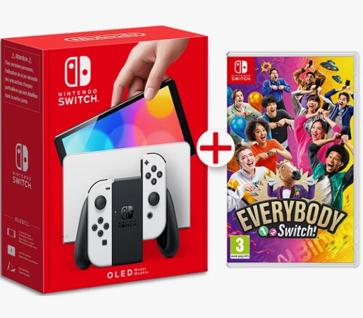 chollo Consola Nintendo Switch Oled + Everybody 1 2 Switch