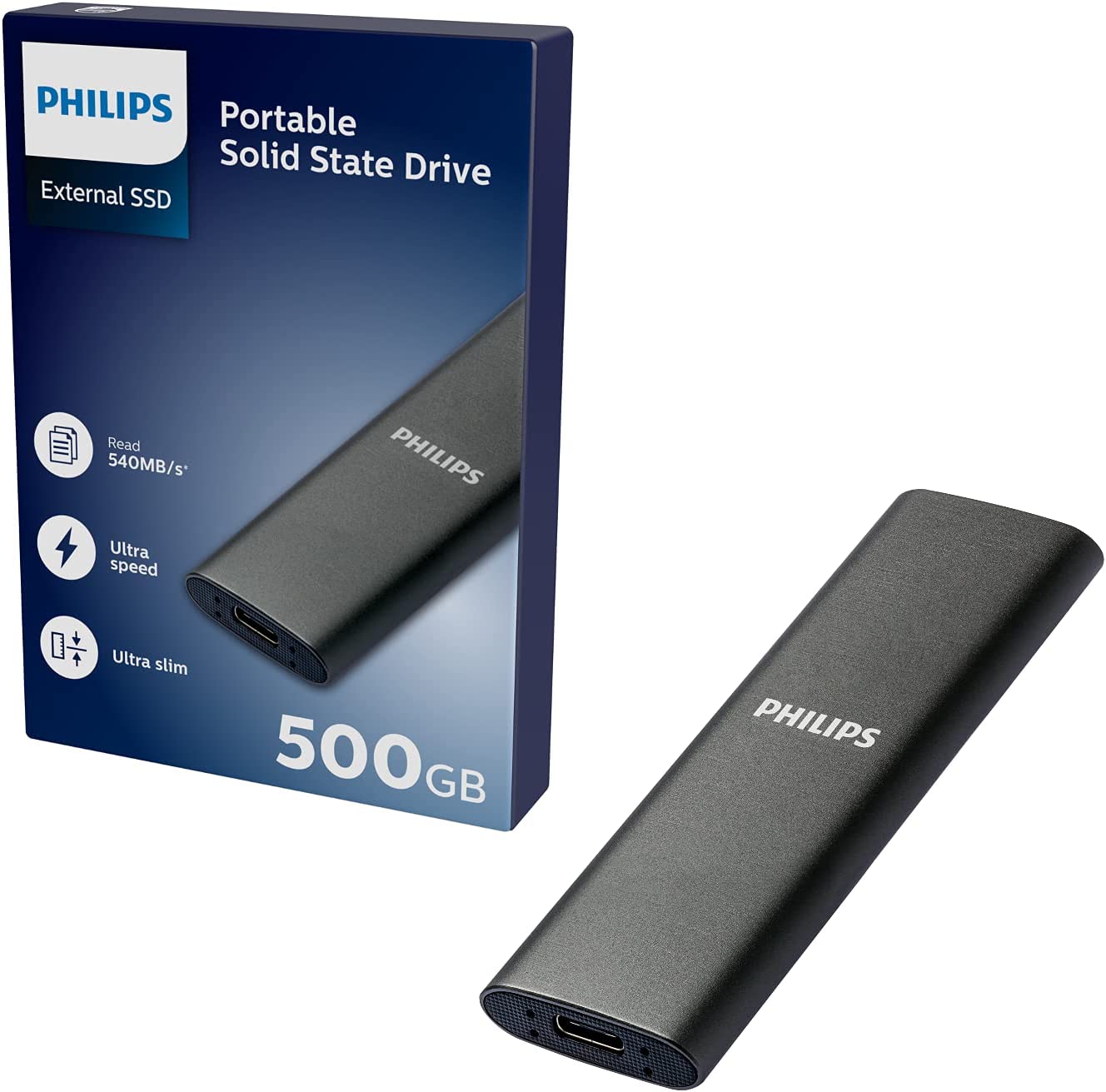 chollo Philips Disco Duro Externo Portatil SSD de 500Gb