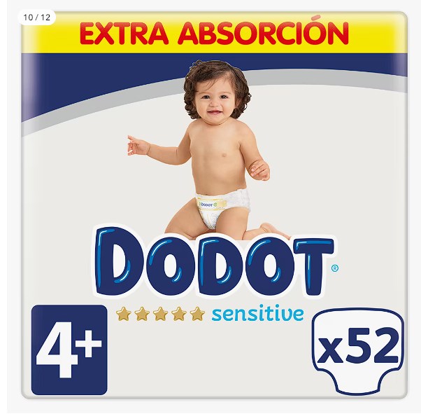 chollo Dodot Sensitive Extra Pañales Bebé, Tallas 1,2,3,4,5,6