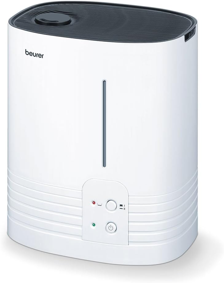 chollo Beurer LB55 Humidificador con Tecnología de Vaporización de Agua Caliente, Espacios Hasta 50 m², Máxima Nebulización 400Ml/H, 365 W, Depósito 6 Litros, Blanco