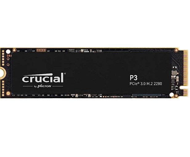 chollo Crucial SSD interno P3 NVMe M.2 PCIe Gen3 de 1 TB, hasta 3500 MB/s, CT1000P3SSD8 color negro