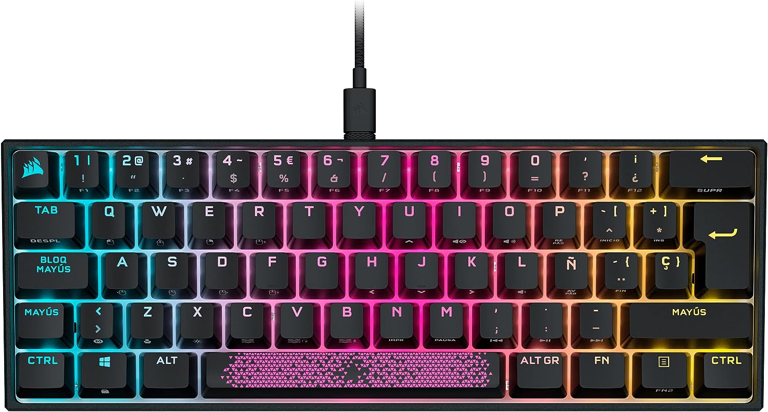 chollo Corsair K65 RGB MINI 60% Teclado mecánico para juegos