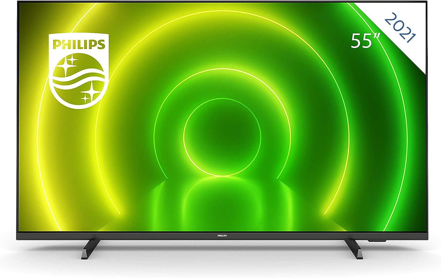 chollo Philips 55PUS7406/12 Smart TV de 55 Pulgadas - UHD LED Android, Imagen HDR Vibrante, Dolby Vision cinematográfico y Sonido Atmos, Compatible con Google Assistant y Alexa, Bisel Negro Mate