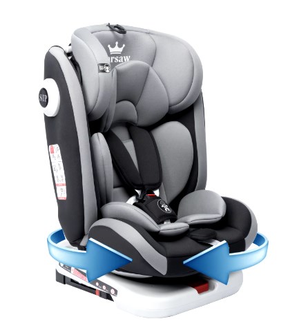 chollo Asiento de coche infantil 360 ° ECE ISOFIX giratorio y posición de descanso Arnés de 5 puntos 9-36KG Grupo 0+1/2/3 9-36 kg/0-12 años