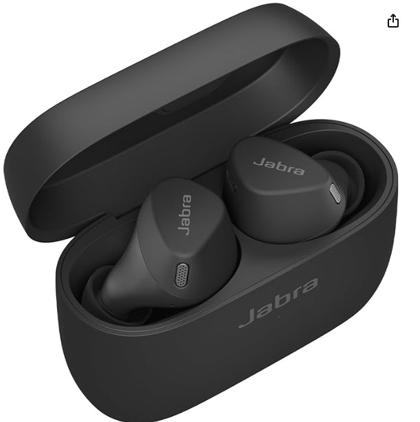 chollo Jabra Elite 3 Active Auriculares Intraurales - Ajuste Deportivo, Cancelación Activa de Ruido (ANC) - Intrauriculares Bluetooth Inalámbricos Resistentes al Agua - Spotify Tap y Google Fast Pair - Negro