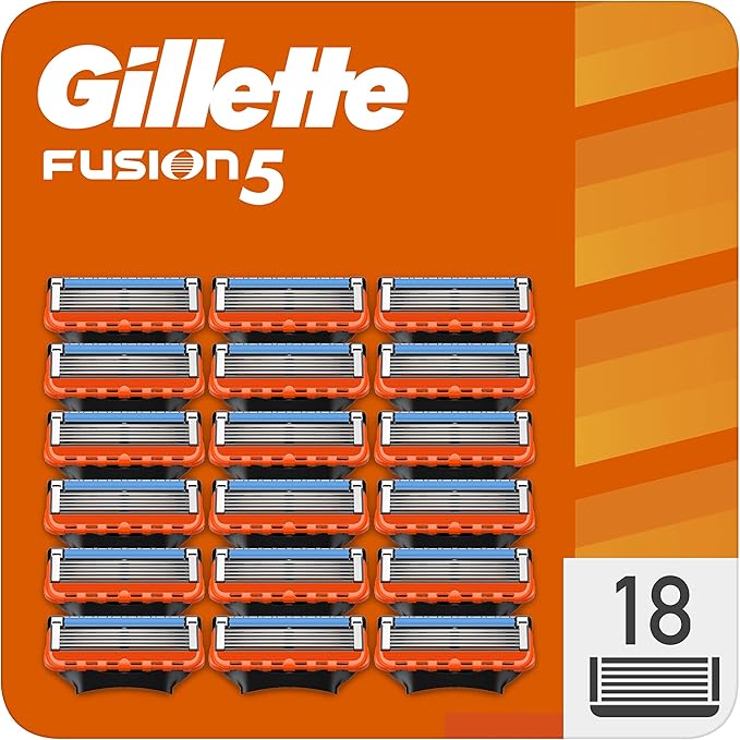 chollo Gillette Fusion5 Pack de 18 Cuchillas De Recambio Para Maquinillas De Afeitar Para Hombre