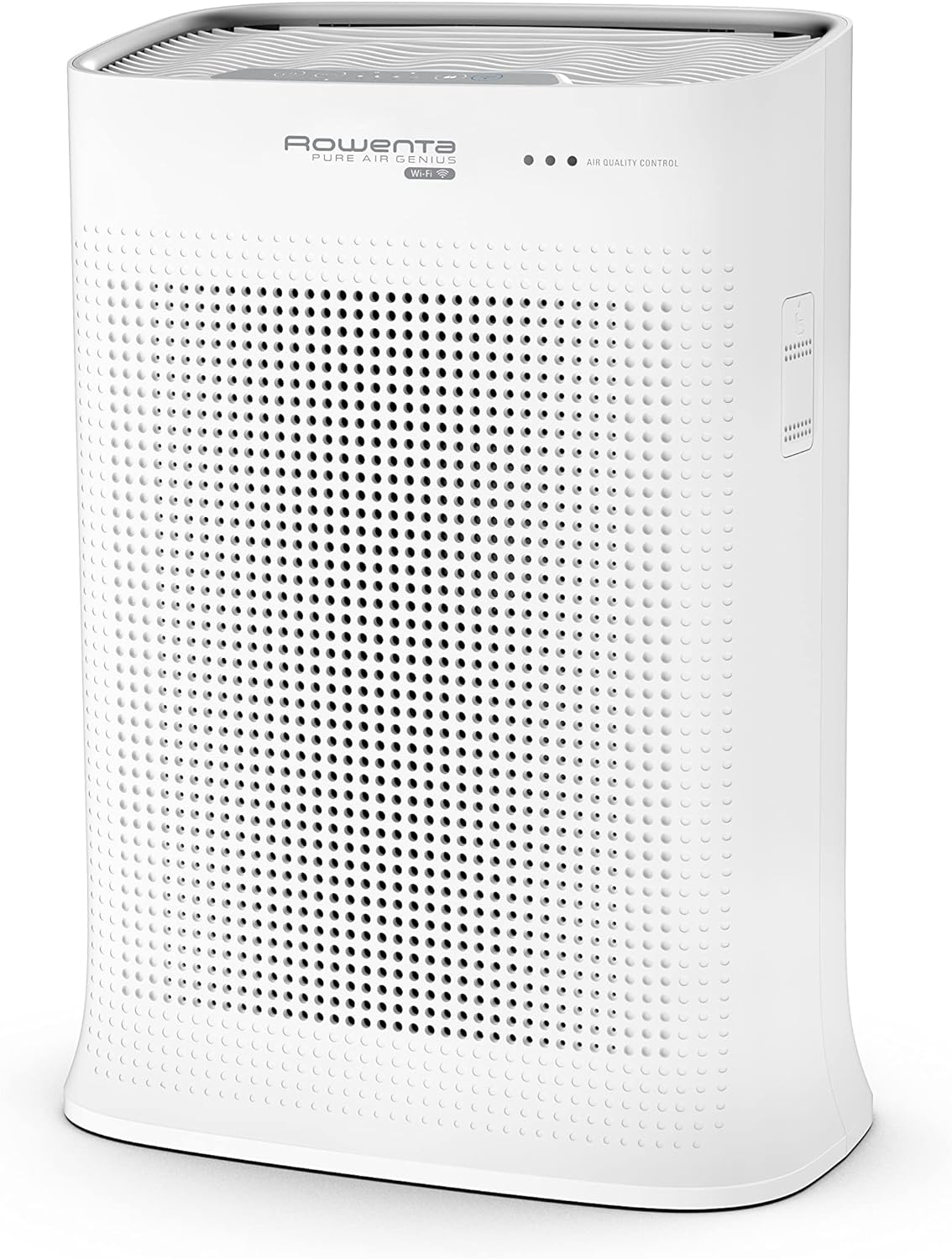 chollo Rowenta PU3080 Pure Air Genius Conectado - Purificador de aire, hasta el 99.99% de alérgenos y partículas finas, 4 niveles de filtración, hasta 140 m² y cadr de 300 m3/h, Carbón activado, Blanco [Clase de eficiencia energética A]