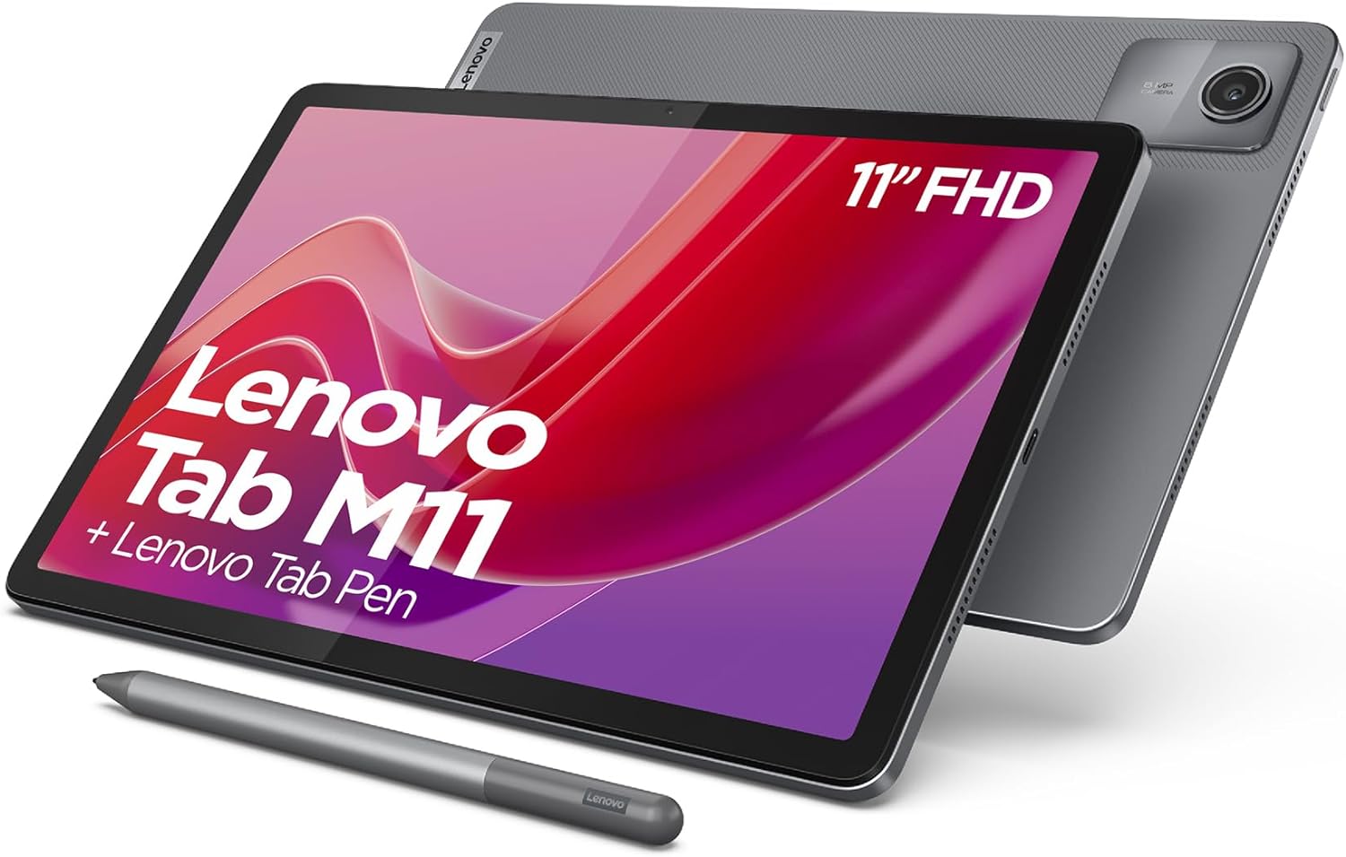 chollo Lenovo Tab M11 - Tablet de 11'' 1920 x 1200 px (MediaTek Helio G88, 8GB RAM, 128GB Ampliables hasta 1 TB, 4 Altavoces, WiFi, Bluetooth, Android 13) - Color Gris Luna - Incluye Tab Pen