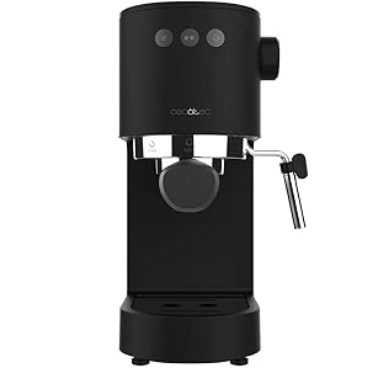 chollo Cecotec Cafetera Express Cafelizzia Fast. 1350 W, Thermoblock, ForceAroma de 20bars, Vaporizador Orientable, Brazo Doble, Bandeja Calienta Tazas, Depósito de Agua Extraíble Negro