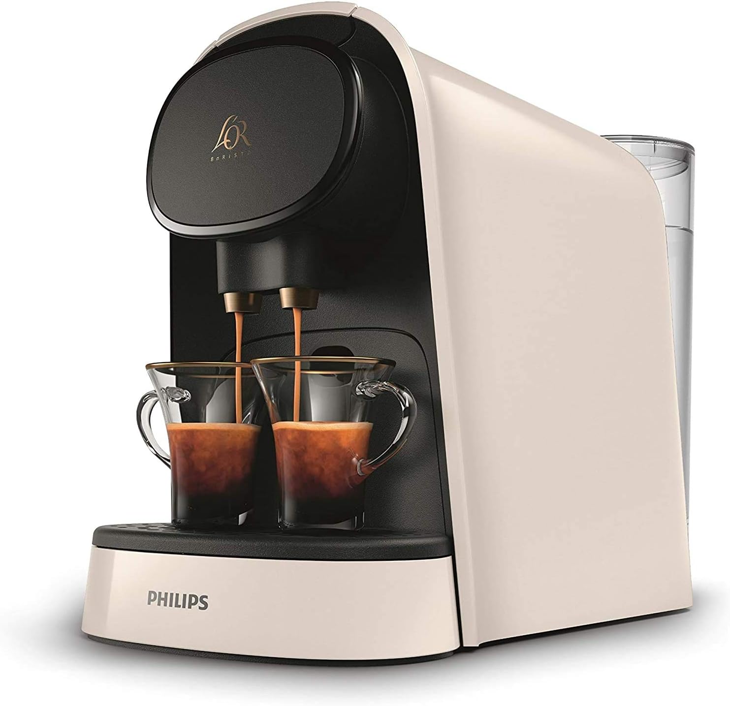 chollo Philips L´Or Barista Original - Cafetera Espresso de Cápsulas, 19 Bares de Presión, Para cápsula Simple y Doble, Doble salida para 1 o 2 Tazas,