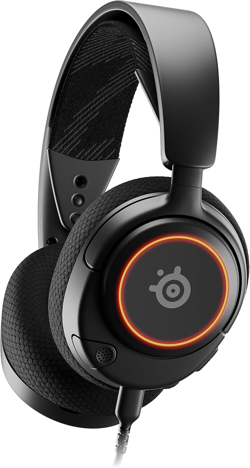 chollo SteelSeries Arctis Nova 3 - Auriculares para juegos multisistema - Controladores Hi-Fi - Audio espacial 360° - Luces RGB - Almohadillas de espuma con memoria - Ultraligeros - PC, PS5, PS4, Switch