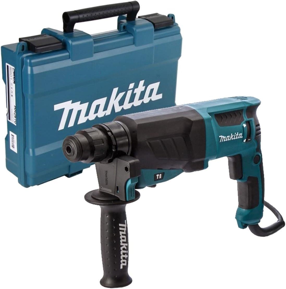 chollo Makita HR2630 - Martillo rotativo combinado (26Mm, 230-240 V, 800 W, 0-1.200 Rpm, 40 posiciones)