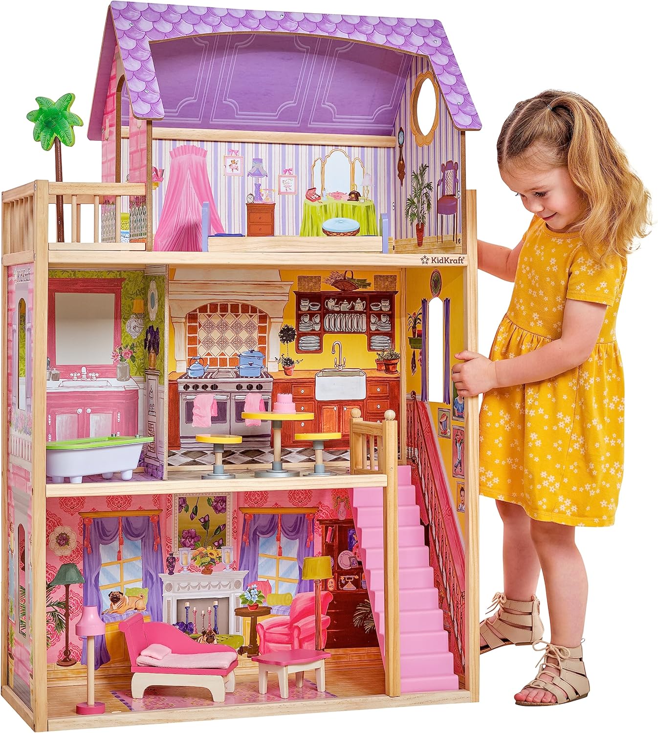 chollo KidKraft Casa de muñecas de Madera Kayla con Muebles y Accesorios incluidos