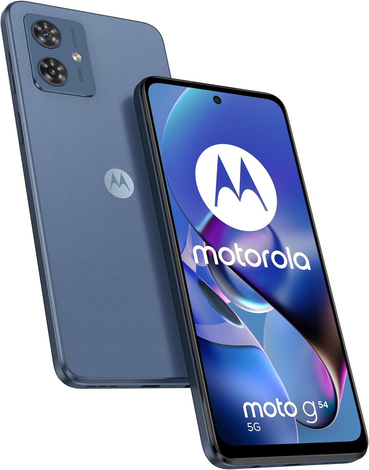 chollo Motorola Moto g54 (Pantalla 6.5'' FHD+ 120Hz, Sistema de cámara de 50MP, OIS, Audio Dolby Atmos, Android 13, 12/256 GB, batería 5000 mAh, procesador octa-Core, Dual SIM), Azul