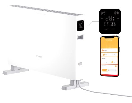 chollo Calefactor Eléctrico Smartmi 1S, Calentador Convectivo de Calor Rápido, Control a través de la APP Mi-Home, Resistente al Agua, Versión Inteligente