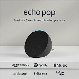 chollo Echo Pop (Última generación) | Altavoz inteligente Bluetooth con Alexa de sonido potente y compacto | Antracita