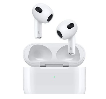 chollo Apple AirPods (2022 3ª gen), Inalámbricos, Bluetooth®, Estuche Carga no Inalámbrica, Chip H1, Siri, Blanco