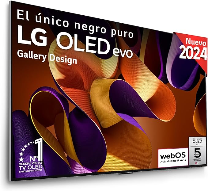 chollo LG OLED77G45LW, 77'', OLED EVO* 4K, série G4, Smart TV, WebOS24, Procesador a11,  Dolby, Dolby Atmos, webOS 24