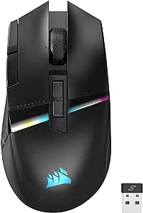 chollo Corsair DARKSTAR Ratón Inalámbrico RGB Para Juegos MMO - 26.000 PPP - 15 Botones Programables - Batería Hasta 80 Horas - Compatible con iCUE - PC, PS5, PS4, Xbox - Negro