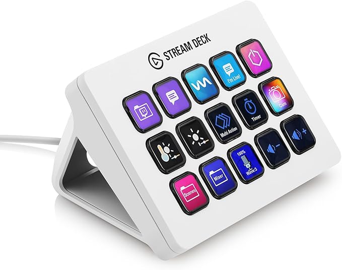 chollo Elgato Stream Deck MK.2 – Controlador de estudio USB, 15 teclas macro