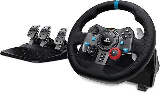 chollo Logitech G29, Driving Force Volante de Carreras y Pedales, Force Feedback, Aluminio Anodizado, Palancas de Cambio, Enchufe Eu, Ps4/Ps3/Pc/Mac, USB 2.0/Alámbrico, PS4, PS3, Window 10.81, Windows 8, Windows 7, Mac OS 10.10+, Negro