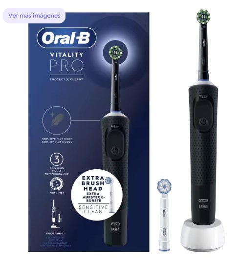 chollo Oral-B Vitality Pro Cepillo de Dientes Elétrico, 2 Cabezales incluidos.