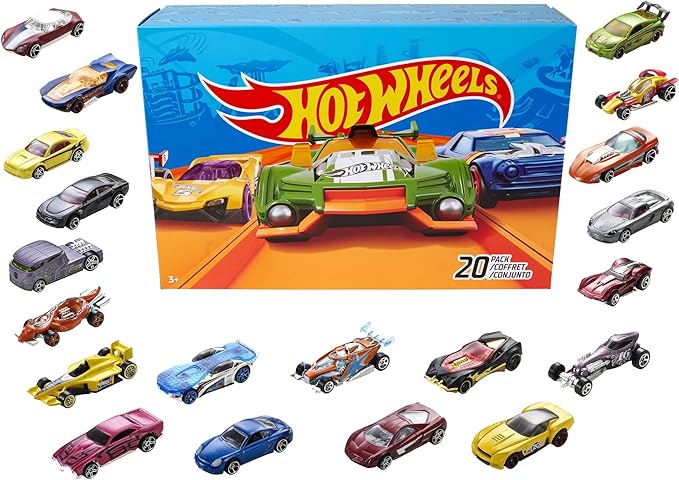 chollo Hot Wheels - Pack De 20 coches de juguetes , modelos surtidos , escala 1:65