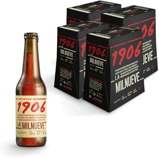 chollo 1906 Reserva Especial - Cerveza Lager Extra, Pack de 24 Botellas x 33 cl