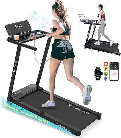 chollo Mobvoi Cinta de Correr Ultra para el hogar 3 en 1 con Plataforma para Caminar Plegable con inclinación del 6% para la Oficina en casa, 2,5 HP Soporte para Cinta de Correr para Caminar 12 km/h, 120 kg