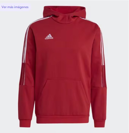 chollo Adidas Sudadera Deportiva con capucha Tiro 21, para Hombre, Azul o Rojo