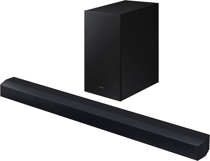 chollo SAMSUNG Barra de Sonido HW-C430/ZF - Subwoofer inalámbrico incluido, Dolby Digital 2.1, Modo Juego, Bluetooth 4.2 Power On y One Remote Control