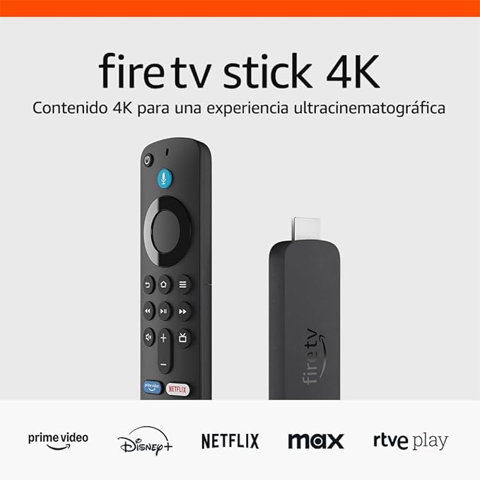 chollo Amazon Fire TV Stick 4K | Dispositivo de streaming compatible con Wi-Fi 6, Dolby Vision, Dolby Atmos y HDR10+