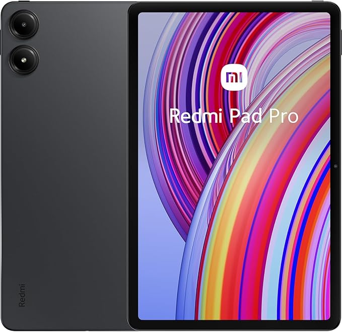 chollo Xiaomi Redmi Pad Pro + Anillo de Soporte y Agarre – Tablet de 12,1” 2,5K (Snapdragon 7s Gen 2, 6GB de RAM, 128GB de ROM, 4 Altavoces, WiFi + Bluetooth 5.2, batería de 10000 mAh), Gris (Versión ES)