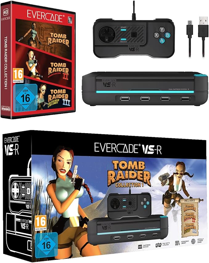 chollo Pack: Evercade VS-R + Tomb Raider Collection I