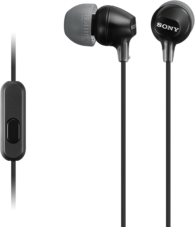 chollo Sony MDR-EX15AP - Auriculares in-ear (con micrófono), negro