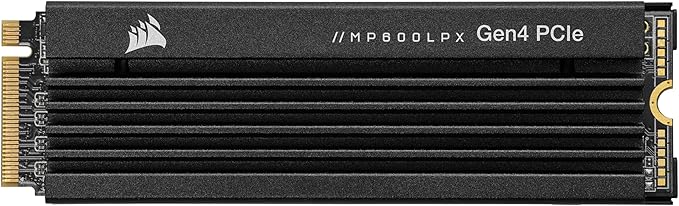 chollo Corsair SSD MP600 PRO LPX M.2 NVMe PCIe x4 Gen4 de 1 TB, optimizado para PS5, negro, 1 unidad