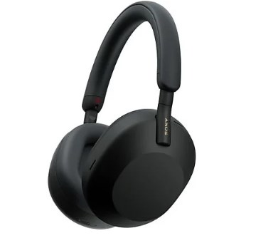 chollo Sony-auriculares inalámbricos WH-1000XM5 con cancelación de ruido, batería de 30 horas, procesador integrado V1, ajuste suave, cuero, 4 micrófonos, color negro