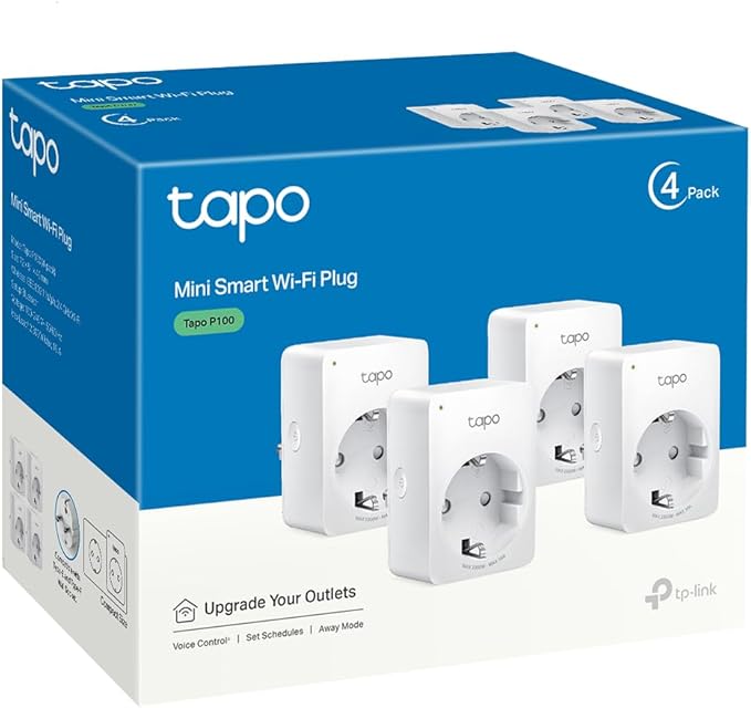 chollo TP-Link Tapo P110 (4-Pack) - Mini Enchufe Inteligente Wi-Fi (con Monitoreo Energético),Programar el Encendido/Apagado, Ahorro Energía, Compatible con Alexa y Google Home